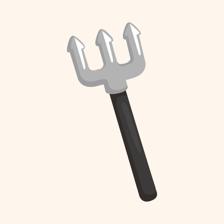Halloween devil fork theme elementsのイラスト素材