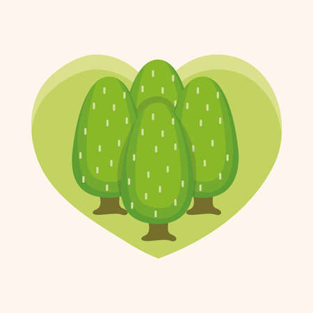 Environmental protection concept theme elements; Protect our forests and ecological plant.のイラスト素材