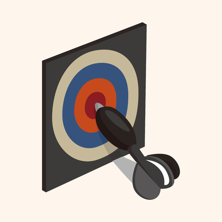 casino darts theme elementsのイラスト素材