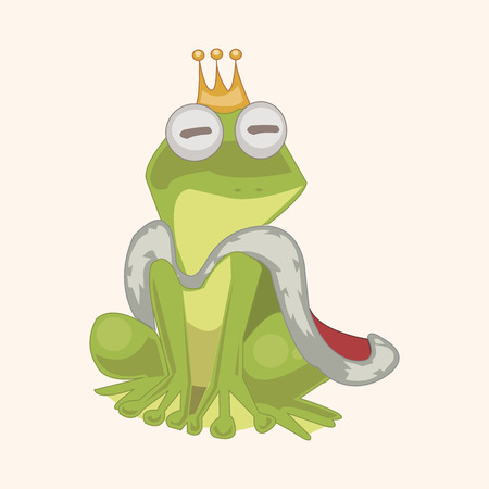 Frog Prince theme elementsのイラスト素材