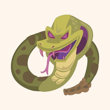bizarre monster snake theme elementsのイラスト素材