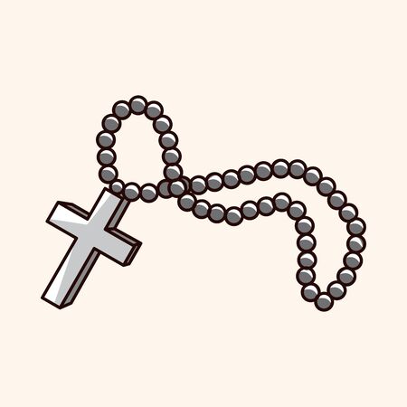rock style necklace theme elementsのイラスト素材
