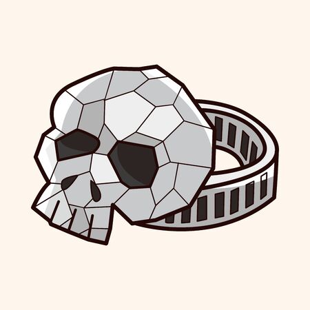 rock style ring theme elementsのイラスト素材