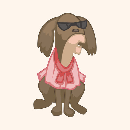 animal dog cartoon theme elementsのイラスト素材