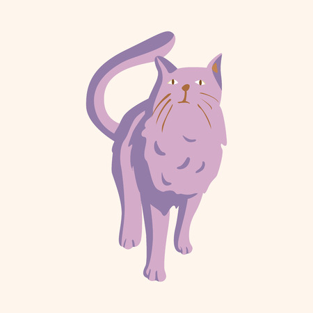 animal cat cartoon theme elementsのイラスト素材