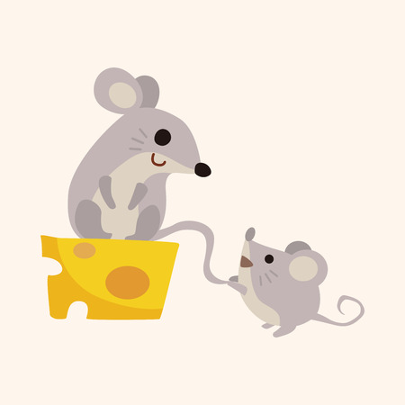 animal mouse cartoon theme elementsのイラスト素材