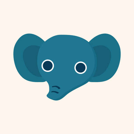 animal elephant cartoon theme elementsのイラスト素材