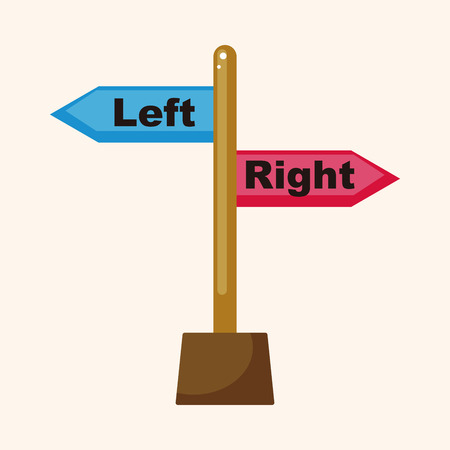 Travel equipment signpost theme elementsのイラスト素材