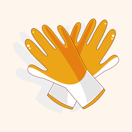 Working gloves theme elementsのイラスト素材