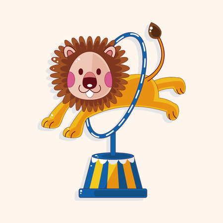 circus animal theme elementsのイラスト素材
