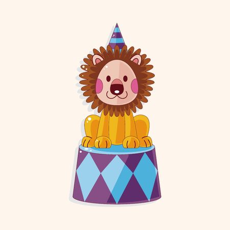 circus animal theme elementsのイラスト素材