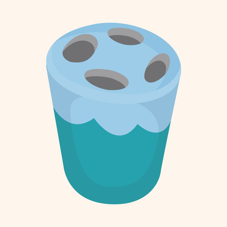 bathroom toothbrush holder theme elementsのイラスト素材