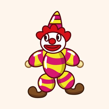 circus clown theme elementsのイラスト素材