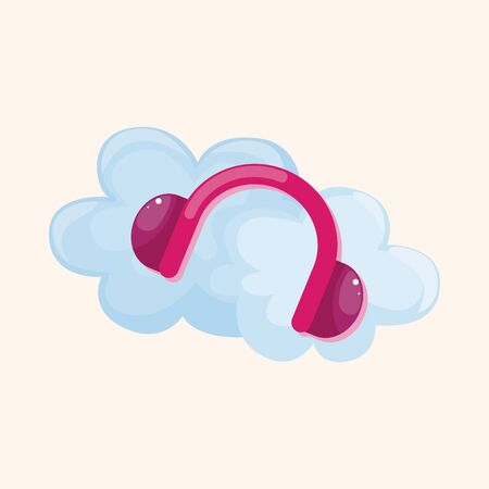computer icon music theme elementsのイラスト素材