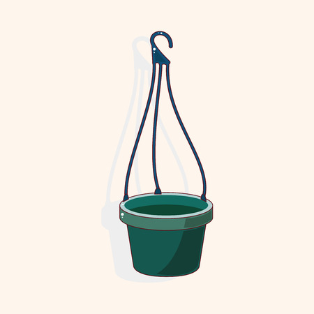 Flower pot theme elementsのイラスト素材