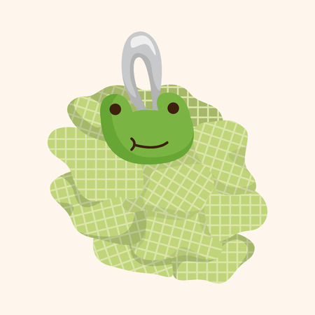 bathroom bath soap ball theme elementsのイラスト素材