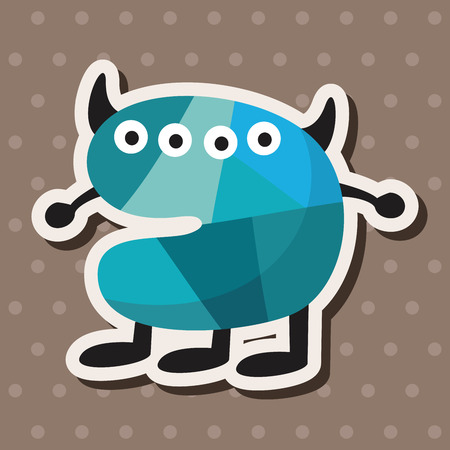 bizarre monster flat icon elements,のイラスト素材