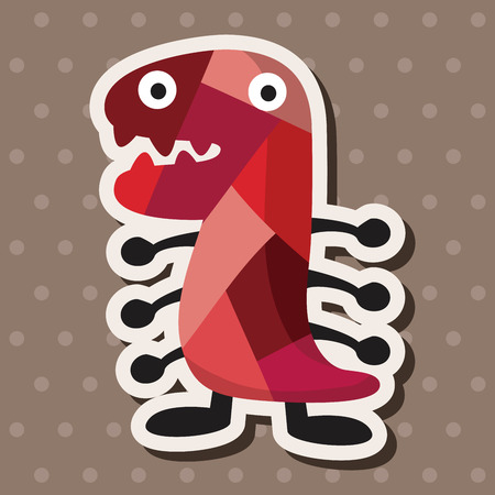bizarre monster flat icon elements,のイラスト素材