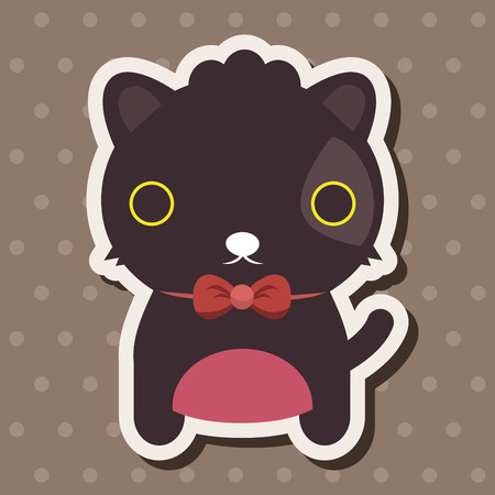 Animal cat flat icon elements, eps10のイラスト素材