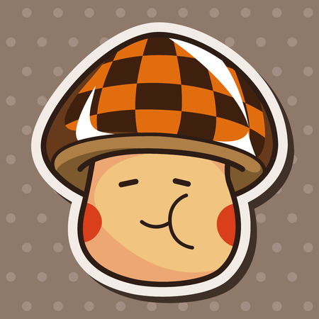 mushroom cartoon theme elements vector,epsのイラスト素材