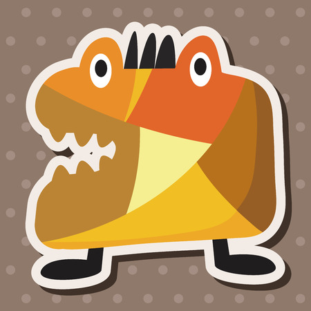 bizarre monster flat icon elements,のイラスト素材
