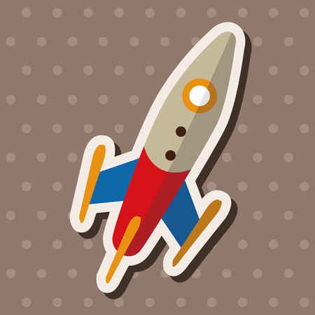Spaceship flat icon elements background,のイラスト素材