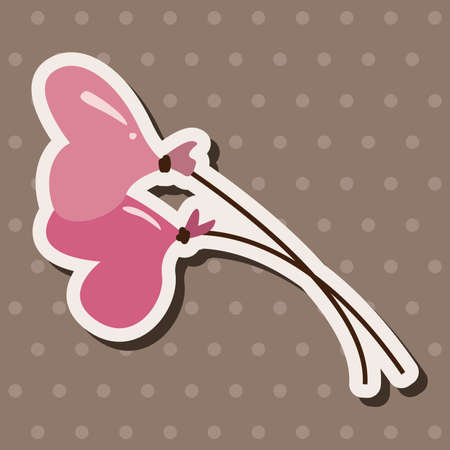 Valentine\'s Day balloons flat icon elements background,のイラスト素材