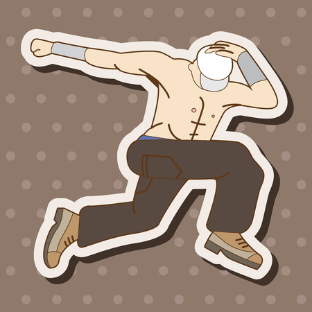 dancer theme elements vector,epsのイラスト素材