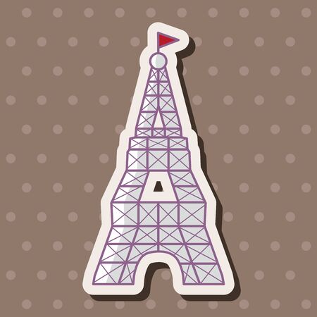 Eiffel Tower theme elements vector,epsのイラスト素材