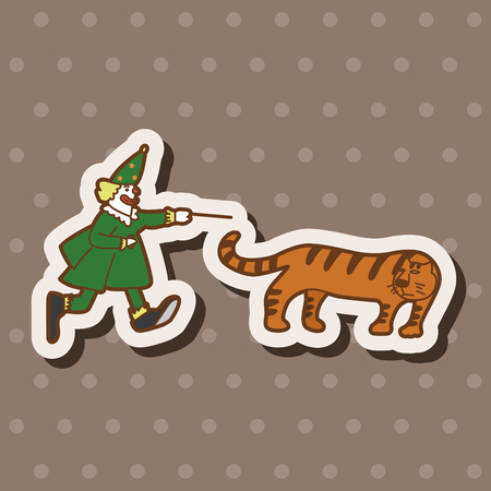 circus tamer theme elements vector,epsのイラスト素材