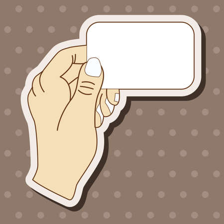 hand holding paper theme elements vector,epsのイラスト素材
