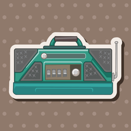 radio theme elements vector,epsのイラスト素材
