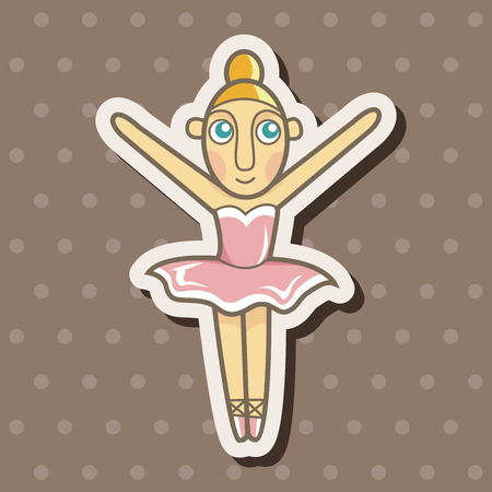 ballet dancer theme elements vector,epsのイラスト素材