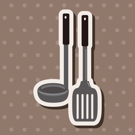 kitchenware spatula theme elements vector,epsのイラスト素材