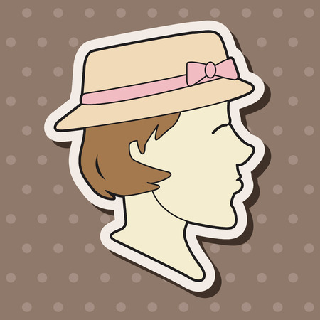paris woman theme elements vector,epsのイラスト素材