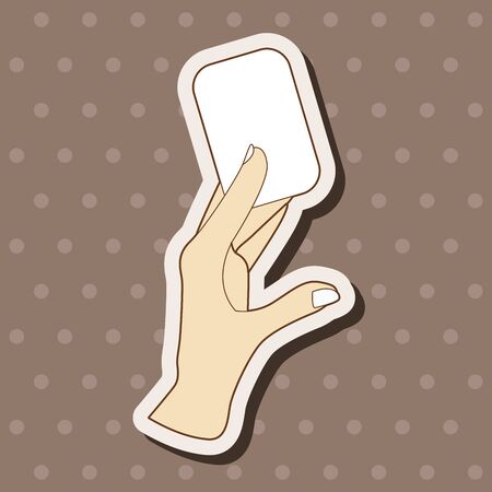 hand holding paper theme elements vector,epsのイラスト素材