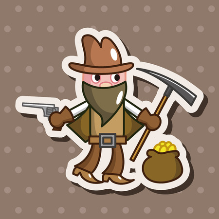cowboy theme elements vector,epsのイラスト素材