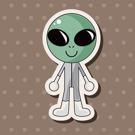 Space alien theme elements vector,epsのイラスト素材