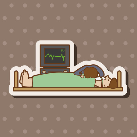 hospital theme patient elements vector,epsのイラスト素材