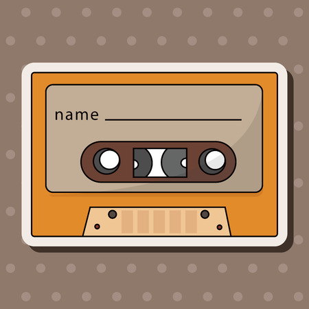 Audiotape theme elements vector,epsのイラスト素材