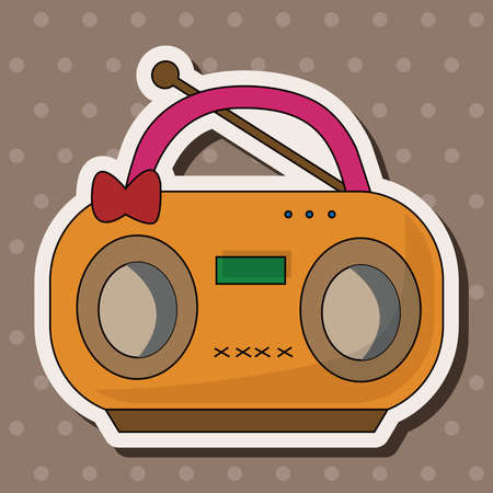 radio theme elements vector,epsのイラスト素材
