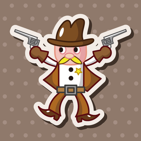 cowboy theme elements vector,epsのイラスト素材