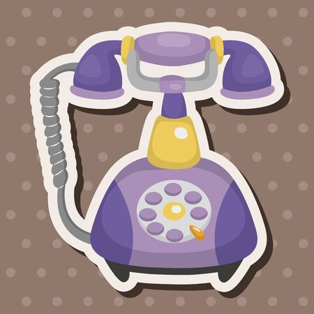 telephone theme elementsのイラスト素材
