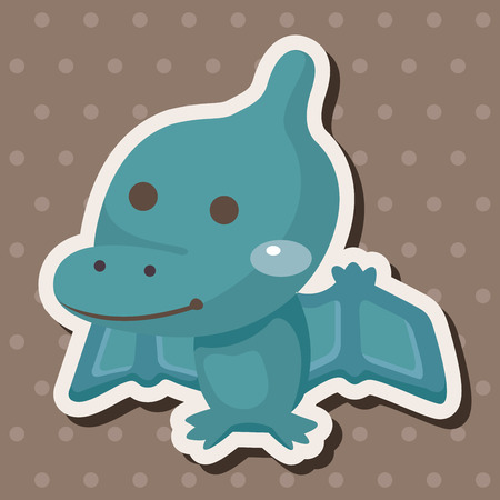 dinosaur cartoon theme elementsのイラスト素材