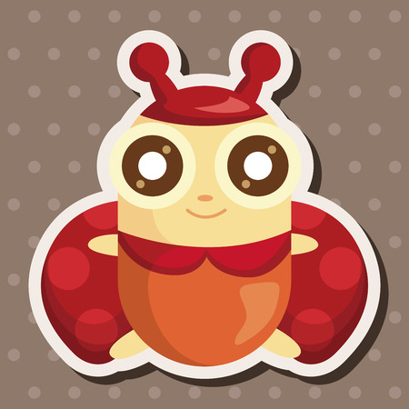 bug cartoon elementsのイラスト素材