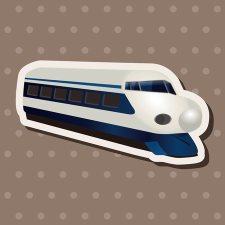 transportation train theme elementsのイラスト素材