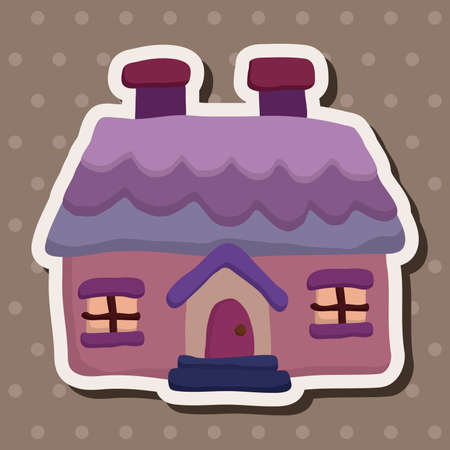 Building house theme elementsのイラスト素材