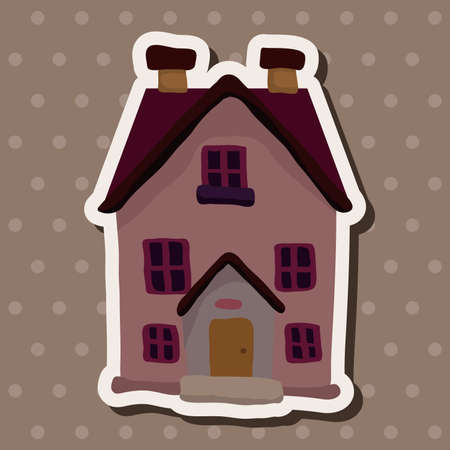 Building house theme elementsのイラスト素材