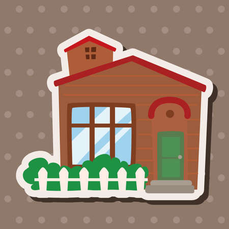 Building house theme elementsのイラスト素材