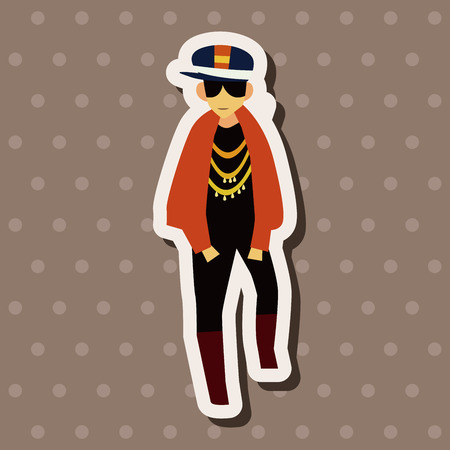boy man cartoon theme elements vector,epsのイラスト素材